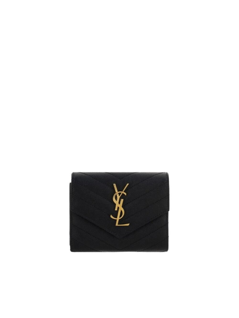 Saint Laurent Black Calf Leather Bos Taurus Wallet